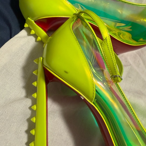 Christian Louboutin Iridescent Neon Heels - Picture 6 of 6